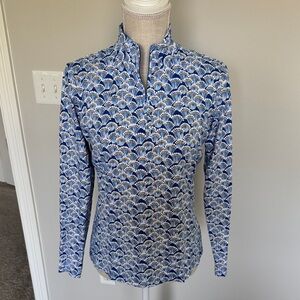 J. McLaughlin Bedford 1/4 Zip in Catalina Cloth